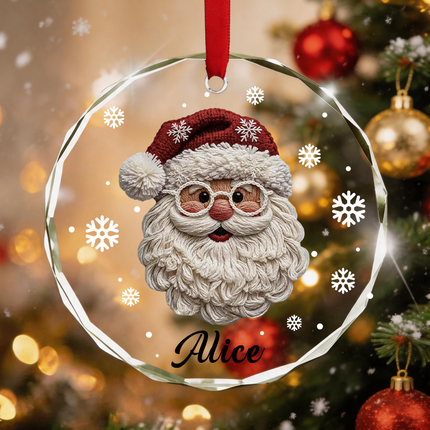 Uglysweatershops Santa Claus Personalized Christmas Tree Ornament