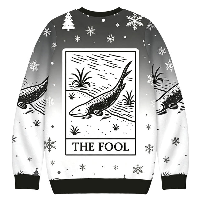 Uglysweatershops The Fool Christmas Ugly Sweatshirt