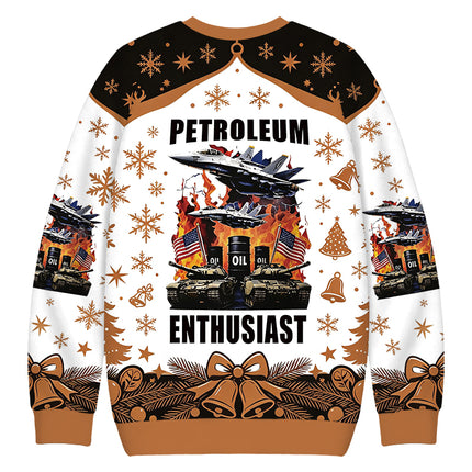 Uglysweatershops Petroleum Enthusiast Christmas Ugly Sweatshirt