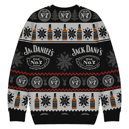Uglysweatershops Black Jack Christmas Ugly Sweatshirt