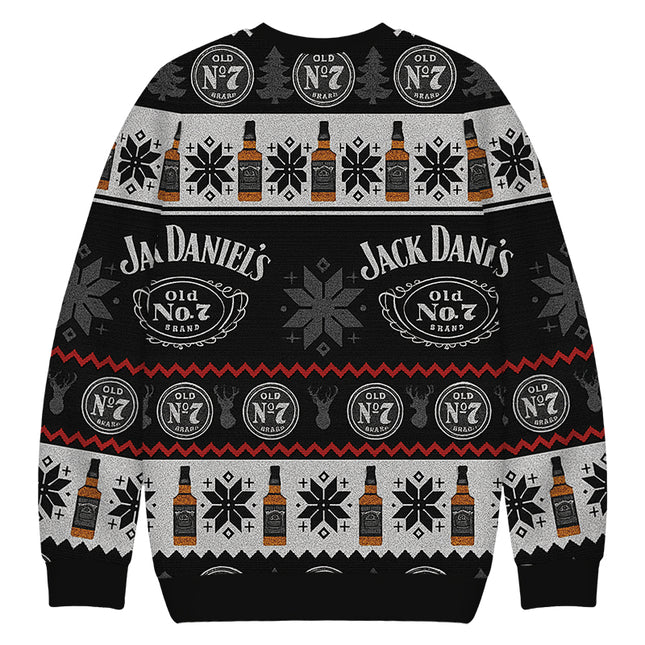 Uglysweatershops Black Jack Christmas Ugly Sweatshirt