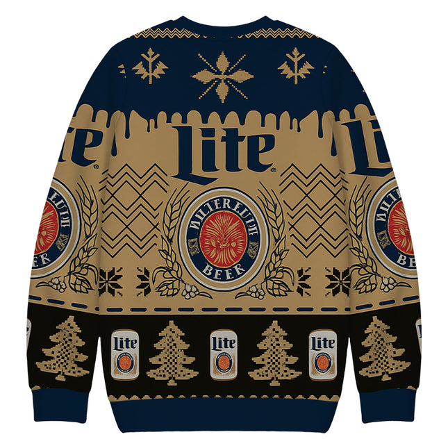 Uglysweatershops Brown Lite Christmas Ugly Sweatshirt