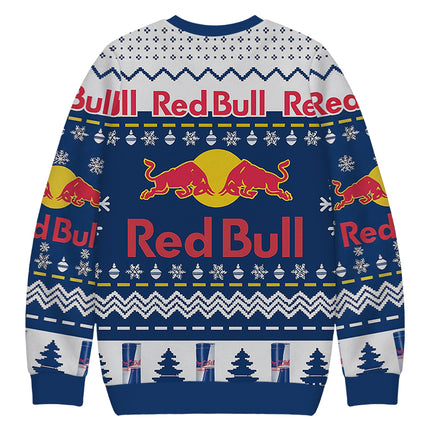 Uglysweatershops Blue Drink Christmas Ugly Sweatshirt