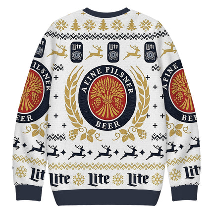 Uglysweatershops White Lite Christmas Ugly Sweatshirt