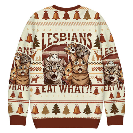 Uglysweatershops Lesbians Eat What Funny Christmas Ugly Sweatshirt