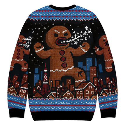 Uglysweatershops Gingerbread Monster Christmas Ugly Sweatshirt