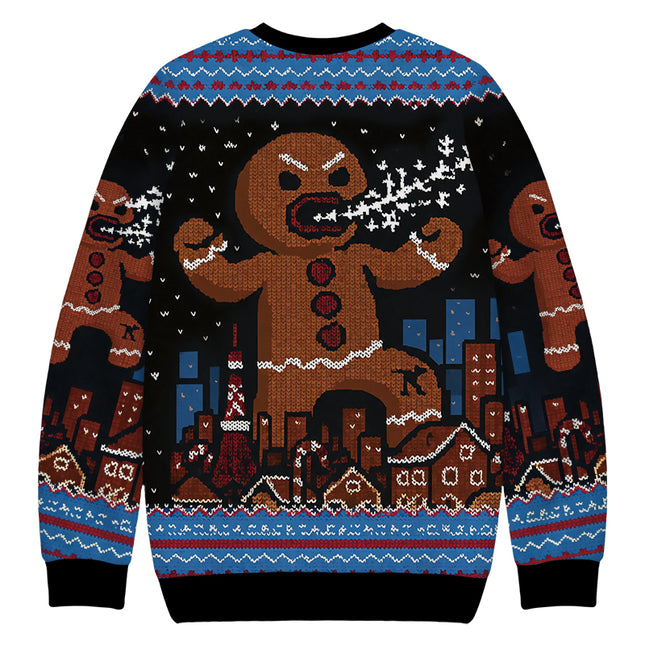Uglysweatershops Gingerbread Monster Christmas Ugly Sweatshirt