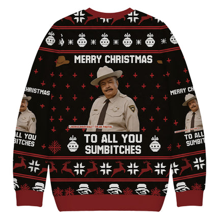 Uglysweatershops Happy To All You Christmas Ugly Sweatshirt
