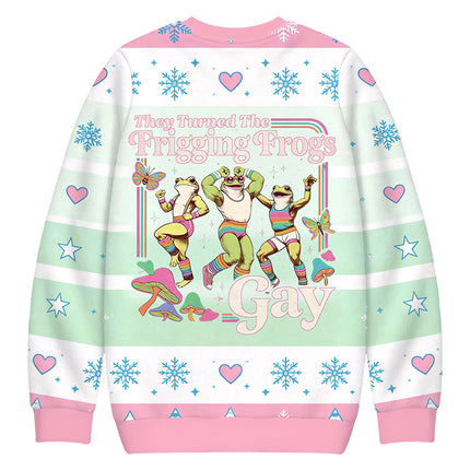 Uglysweatershops They Turned the Frigging Meme Christmas Ugly Sweatshirt