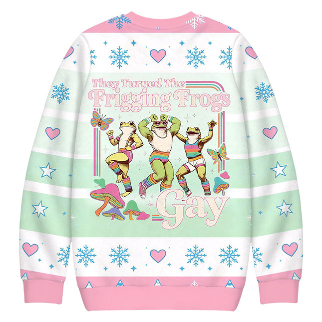 Uglysweatershops They Turned the Frigging Meme Christmas Ugly Sweatshirt