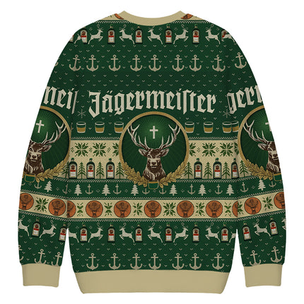 Uglysweatershops Green Beer Christmas Ugly Sweatshirt