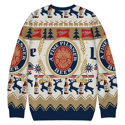 Uglysweatershops Fine Beer Christmas Ugly Sweatshirt