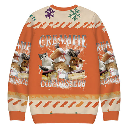 Uglysweatershops Creampie Connoisseur Meme Christmas Ugly Sweatshirt