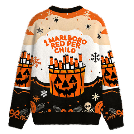 Uglysweatershops Red Per Child Fuzzy Christmas Ugly Sweatshirt