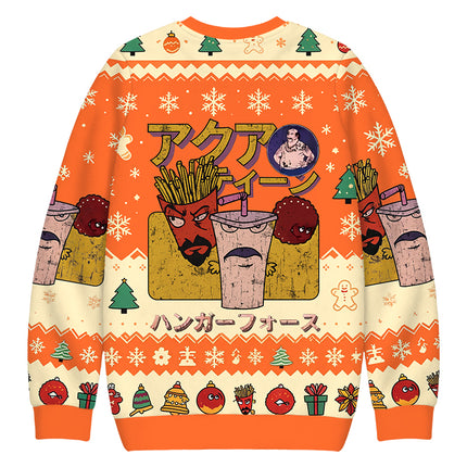 Uglysweatershops Hunger Force Japanese Retro Christmas Ugly Sweatshirt
