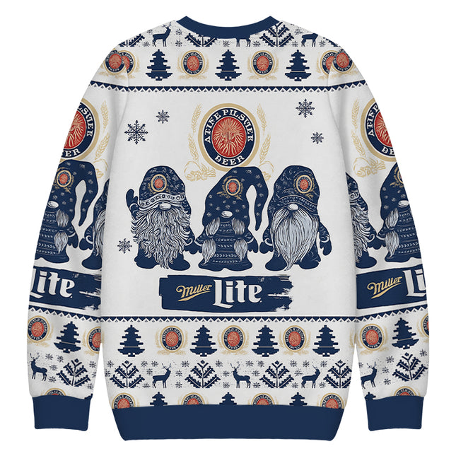 Uglysweatershops Blue Beer Christmas Ugly Sweatshirt