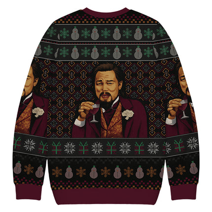 Uglysweatershops Laughing Man Christmas Ugly Sweatshirt