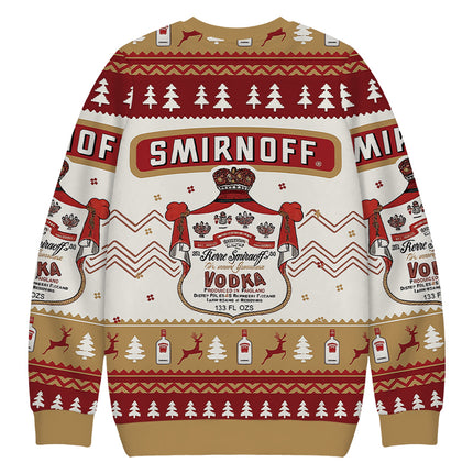 Uglysweatershops Red Wine Christmas Ugly Sweatshirt