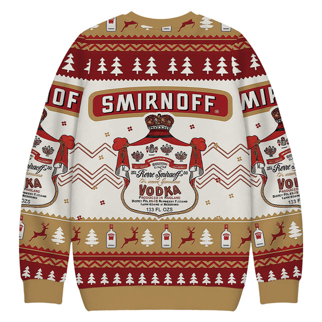Uglysweatershops Red Wine Christmas Ugly Sweatshirt