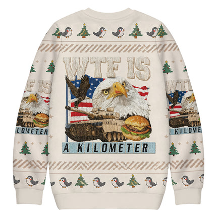 Uglysweatershops WTF Is A Kilometer Meme Christmas Ugly Sweatshirt