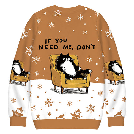 Uglysweatershops Unavailable Cat Christmas Ugly Sweatshirt