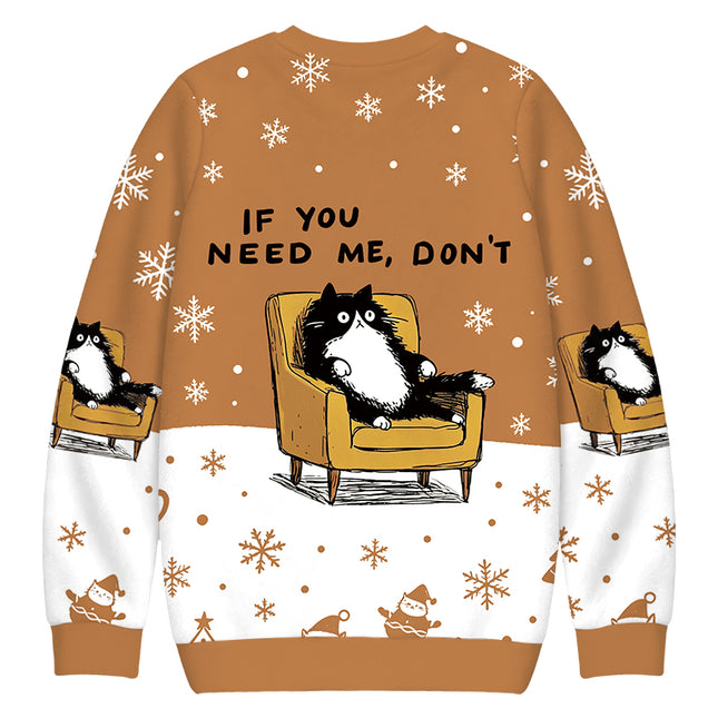 Uglysweatershops Unavailable Cat Christmas Ugly Sweatshirt