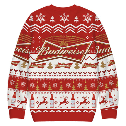 Uglysweatershops Red Beer Christmas Ugly Sweatshirt