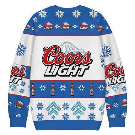 Uglysweatershops Blue Light Christmas Ugly Sweatshirt