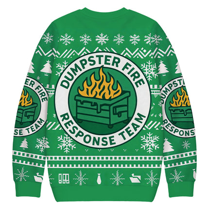 Uglysweatershops Dumpster Fire Response Team Christmas Ugly Sweatshirt