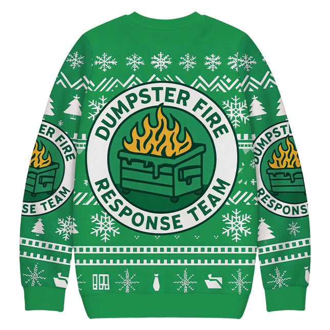 Uglysweatershops Dumpster Fire Response Team Christmas Ugly Sweatshirt