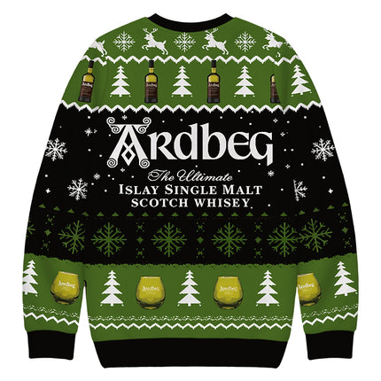 Uglysweatershops Black Beer Vintage Christmas Ugly Sweatshirt