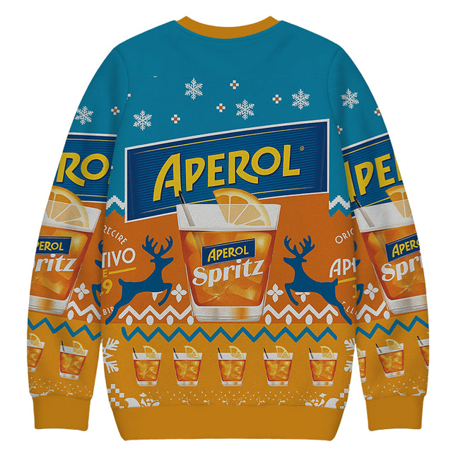 Uglysweatershops Orange Beer Christmas Ugly Sweatshirt
