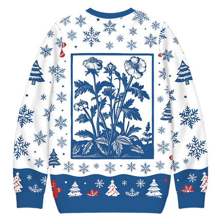 Uglysweatershops Wildflowers Christmas Ugly Sweatshirt